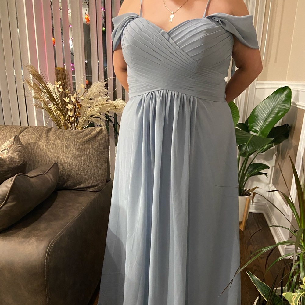 Dusty blue plus sized dress